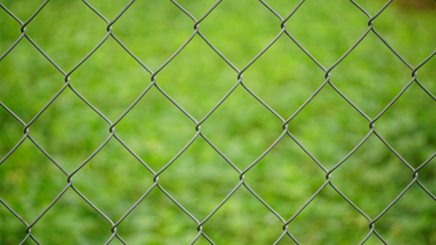 Galvanized chain link fence
